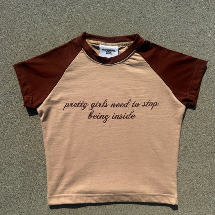 Pretty Girl Tee Brown